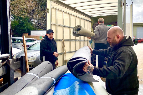 Marsden Exhibitions donates used flooring to families in need