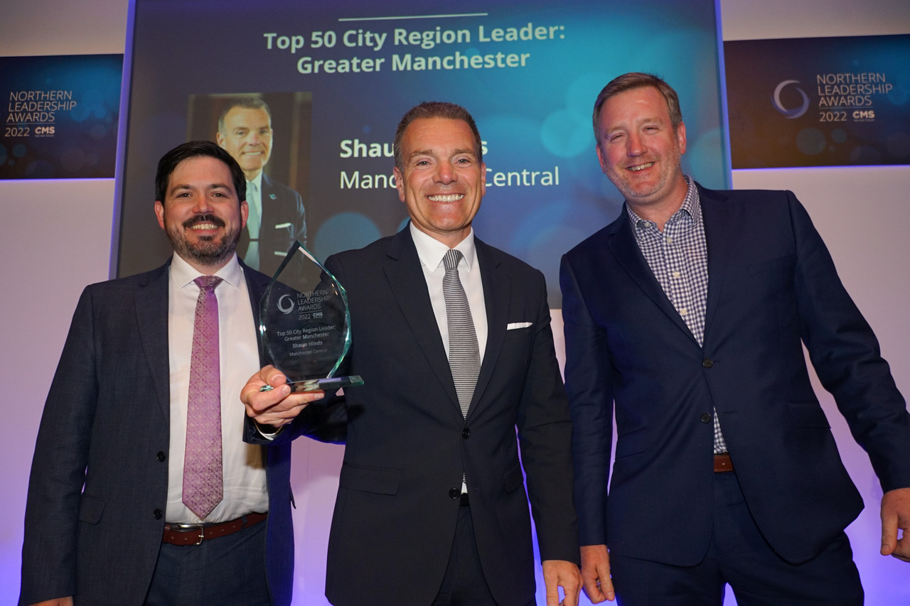 Manchester Central CEO Shaun Hinds receives Northern Leadership Award