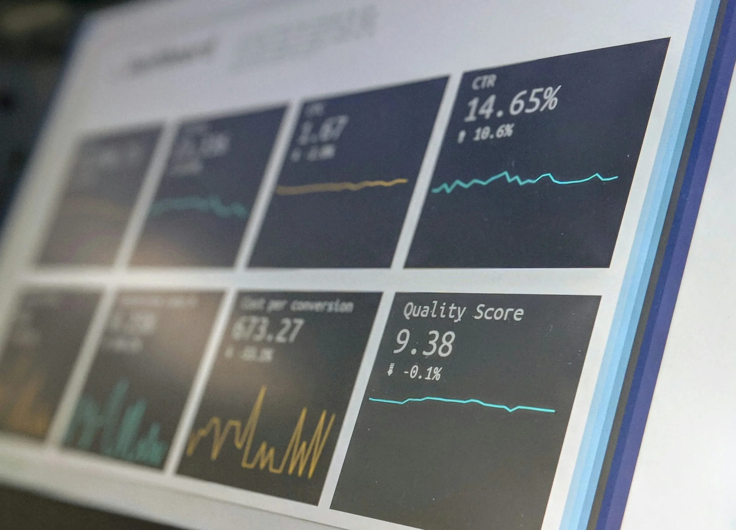 Data dashboard stock image