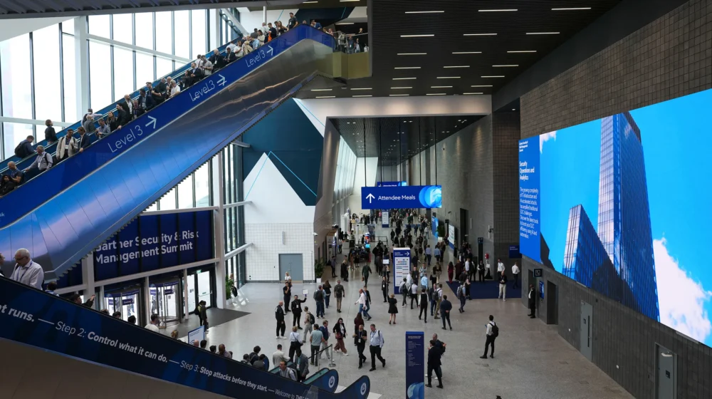 people in exhibition hall