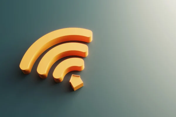 wifi bars in orange set against grey background